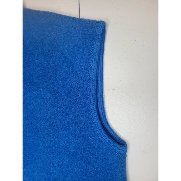 Vintage Lisa International Sweater Boiled Wool Sleeveless Cardigan Women's L - Picture 4 of 11